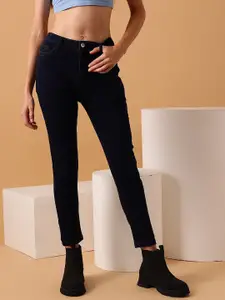 STREET 9 Women Blue Mid-Rise Clean Look Light Fade Jeans