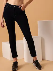 STREET 9 Women Narrow Slim Fit Clean Look Stretchable Cropped Jeans