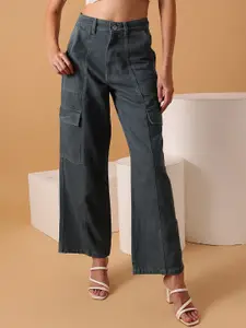 STREET 9 Women Comfort Wide Leg Clean Look Pure Cotton Cargos