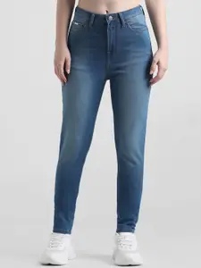 ONLY Women Skinny Fit High-Rise Heavy Fade Stretchable Jeans