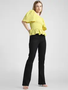 ONLY Women Flared High-Rise Stretchable Jeans