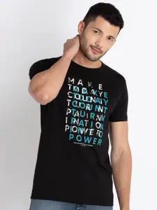 Status Quo Typography Printed Pure Cotton T-Shirt
