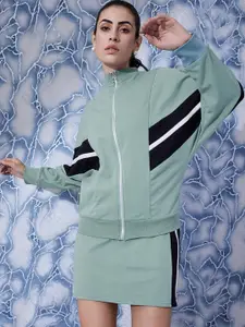 Athena Colourblocked Sweatshirt With Straight Skirt Co-Ords