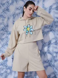 Athena Graphic Printed Sweatshirt & Shorts Co-Ords