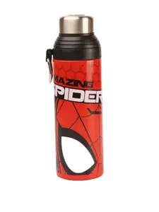 Marvel Red & Black Spiderman Printed Stainless Steel Double Wall Vacuum Flask 500 ml