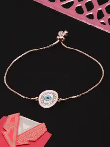Stylecast X KPOP Brass Enamelled Rose Gold Plated Charm Bracelet