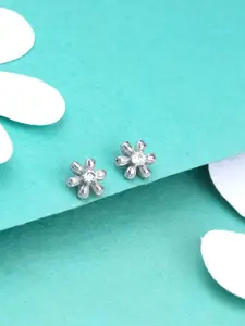 GIVA Rhodium-Plated Contemporary Studs Earrings