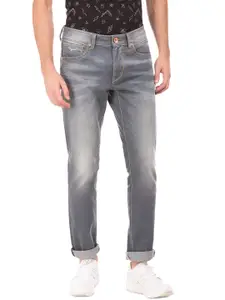 Flying Machine Men Grey Slim Prince Fit Mid-Rise Clean Look Stretchable Jeans