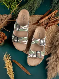 GRIFFIN Men Camouflage Printed Comfort Sandals