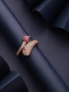 Priyaasi Rose Gold Plated AD-studded Finger Ring