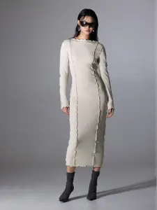 H&M Overlock-Detail Rib-Knit Dresses