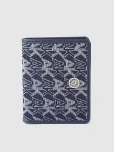 ANNE KLEIN Women Brand Logo Woven Design Denim Two Fold Wallet