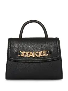 ANNE KLEIN Structured Satchel with Chain Detail