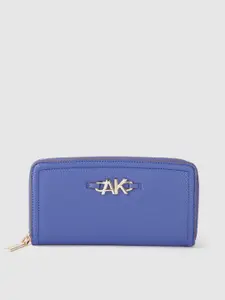 ANNE KLEIN Women Textured Zip Around Wallet