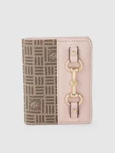 ANNE KLEIN Women Printed Two Fold Wallet With Metallic Detail