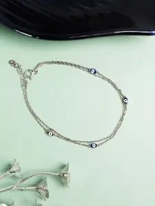 CURIO COTTAGE 925 Sterling Silver Rhodium-Plated Wraparound Bracelet