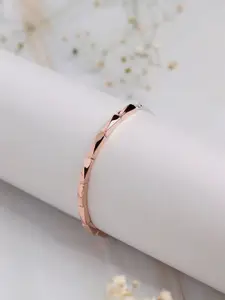 CURIO COTTAGE Sterling Silver Rose Gold-Plated Wraparound Bracelet