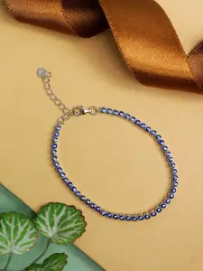 CURIO COTTAGE Rhodium-Plated 925 Silver Link Bracelet