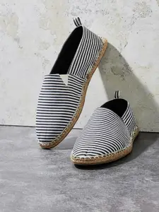 Styli Men Striped Canvas Espadrille Casual Shoes