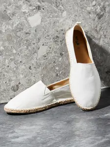 Styli Men Solid Canvas Espadrille Casual Shoes