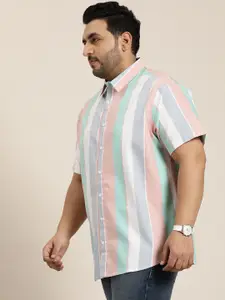 Sztori Men Plus Size Original Opaque Striped Casual Shirt