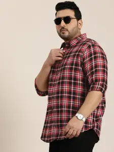 Sztori Men Plus Size Original Opaque Checked Casual Shirt
