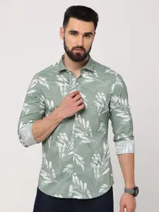FLY 69 Premium Slim Fit Floral Printed Cotton Casual Shirt