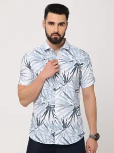 FLY 69 Floral Printed Cotton Premium Slim Fit Opaque Casual Shirt