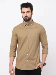 FLY 69 Premium Slim Fit Button-Down Collar Pure Cotton Casual Shirt