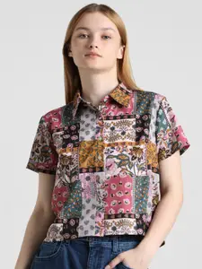 ONLY Ethnic Motifs Printed Opaque Pure Cotton Casual Shirt