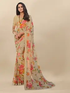 Atulyam Tex World Floral Sequinned Poly Georgette Saree
