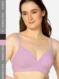 Curvy Love Pack of 2 Lightly Padded T-Shirt Bra With All Day Comfort