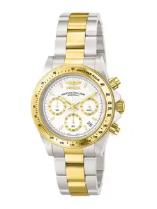 Invicta Men Embellished Dial & Bracelet Style Straps Analogue Motion Watch 9212