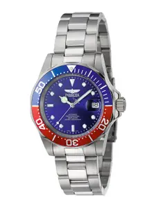 Invicta Pro Diver Men Stainless Steel Strap Analogue Automatic Motion Powered Watch 5053