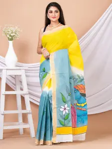 Laa Calcutta Floral Printed Pure Cotton Saree