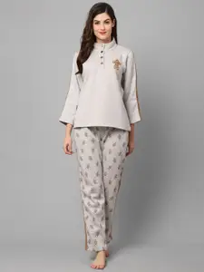 Aerowarm Long Sleeves Top And Pyjamas Night Suit