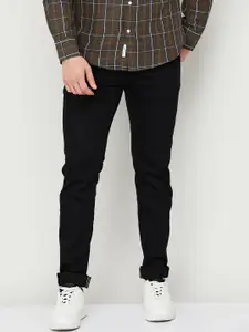 Forca by Lifestyle Men Clean Look Tapered Fit Mid Rise Cotton Jeans