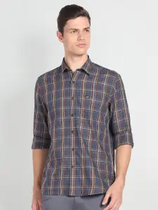Arrow Sport Slim Fit Tartan Checks Twill Pure Cotton Casual Shirt