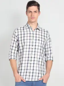Arrow Sport Slim Fit Windowpane Checked Twill Weave Pure Cotton Casual Shirt