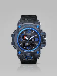 CARLINGTON Men Printed Dial & Straps Analogue and Digital Watch CT 3344 Blue