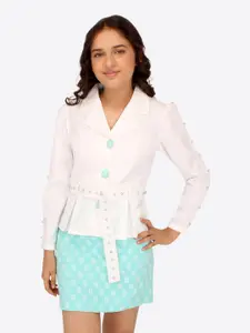 CUTECUMBER Girls Shirt Collar Shirt with Skirt