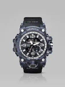 CARLINGTON Men Dial & Straps Analogue and Digital Watch CT 3355 Black