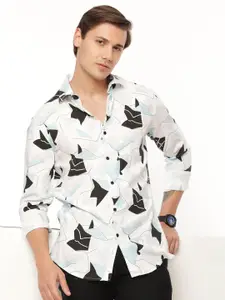 FLY 69 Premium Slim Fit Abstract Printed Casual Shirt