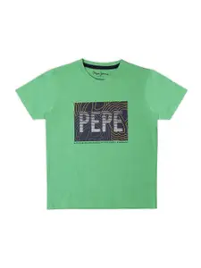 Pepe Jeans Boys Typography Printed Pure Cotton T-shirt