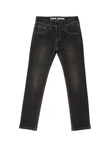 Pepe Jeans Boys Mid-Rise Slim Fit Clean Look Light Fade Stretchable Jeans