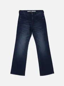 Pepe Jeans Boys Clean Look Mid-Rise Heavy Fade Stretchable Jeans