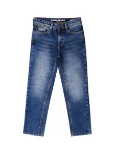 Pepe Jeans Boys Relaxed Fit Mid-Rise Heavy Fade Stretchable Jeans