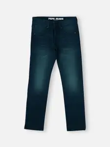 Pepe Jeans Boys Slim Fit Heavy Fade Stretchable Clean Look Jeans