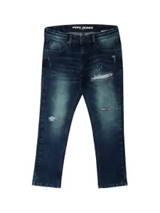 Pepe Jeans Boys Mildly Distressed Stretchable Heavy Fade Jeans
