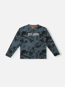 Pepe Jeans Boys Abstract Printed Pure Cotton Oversized T-Shirt